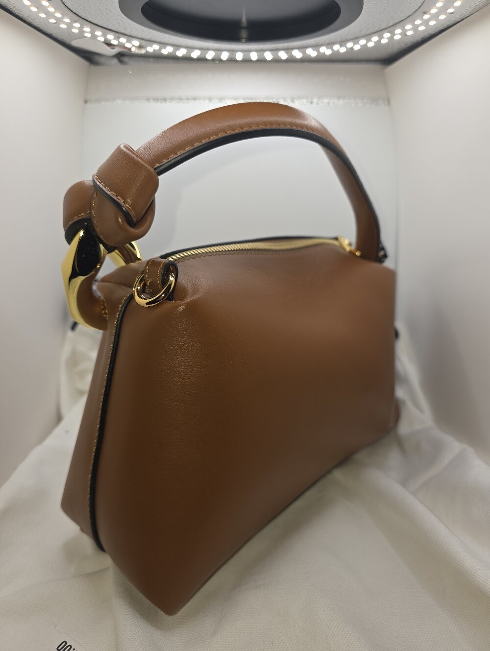 JW Anderson Small JWA Corner Leather Top Handle Bag$1090